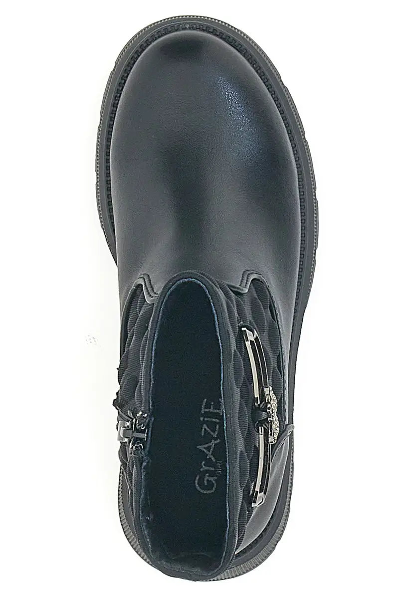 Stivaletti Neri con Fantasia in Rilievo GRAZIE 39P249W miniatura 3