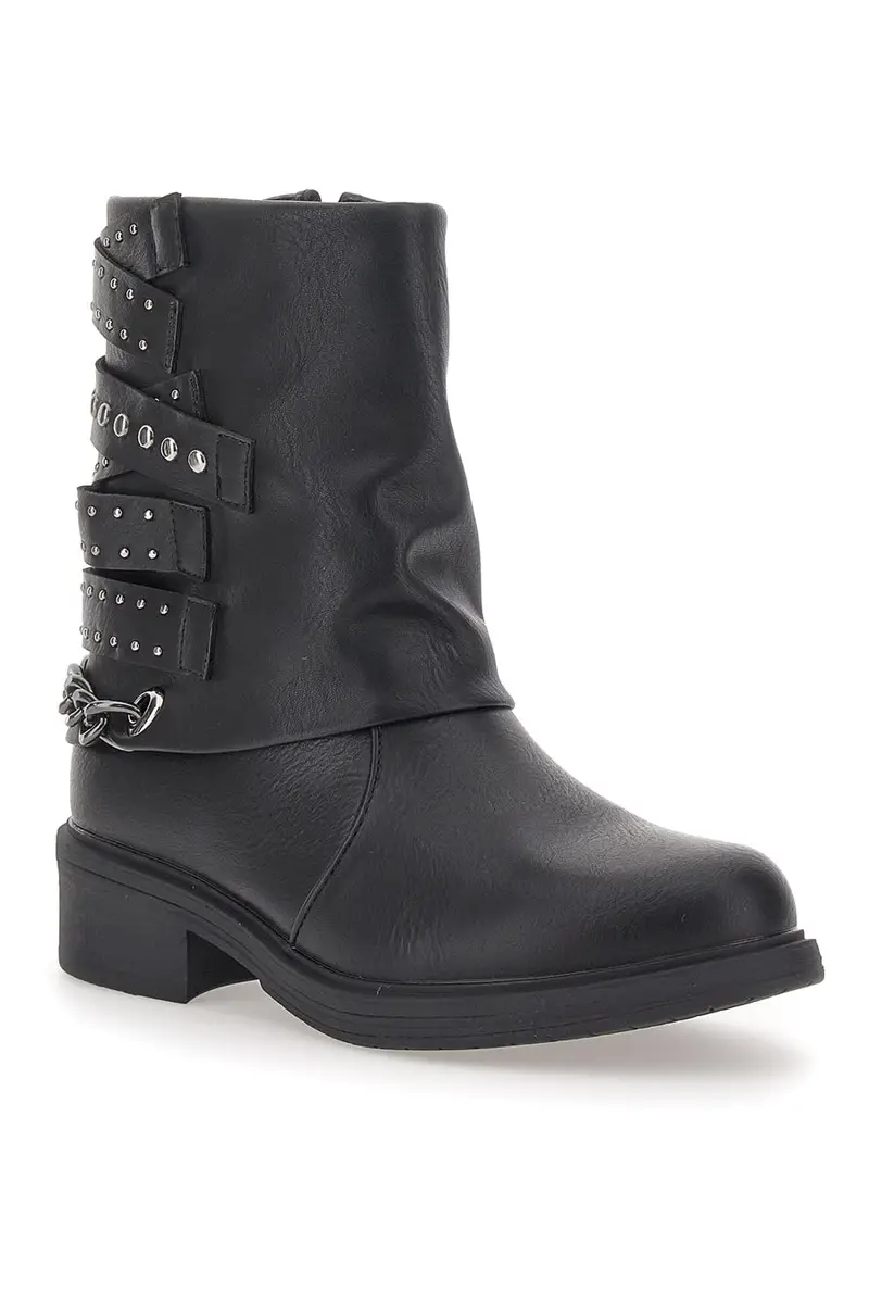 Stivaletti Neri con Fibbie Decorative ME & ME RQ036 miniatura 2