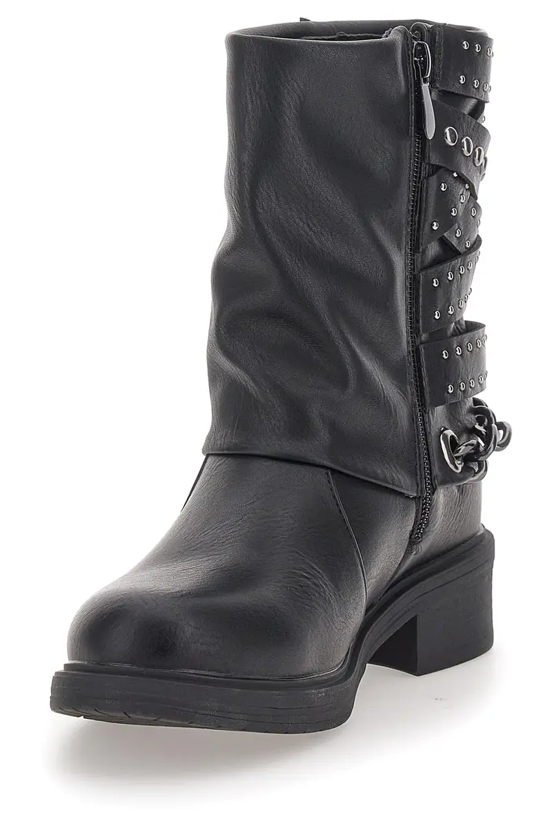 Stivaletti Neri con Fibbie Decorative ME & ME RQ036 miniatura 3