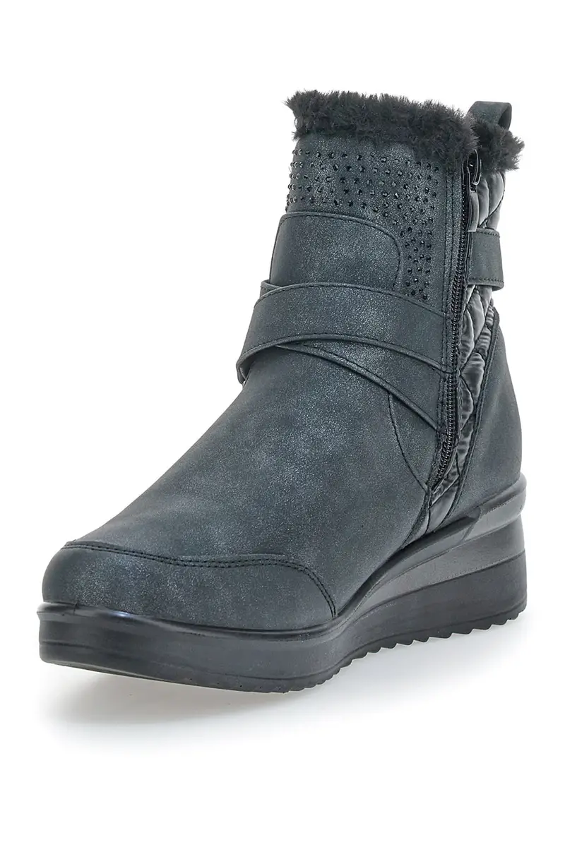 Stivaletti neri con pelo interno MIO TEMPO 724071 miniatura 3