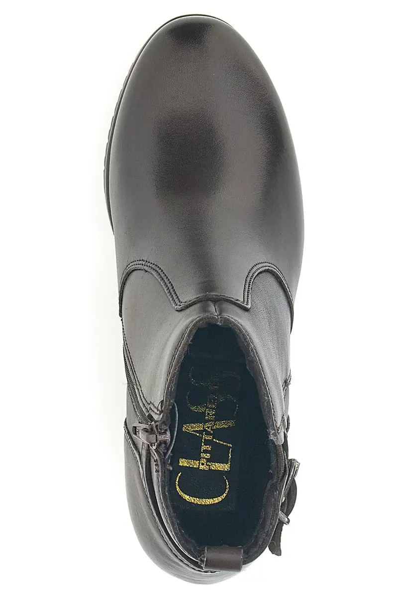 Stivaletti neri in pelle con tacco largo Pittarello class 3121 miniatura 3