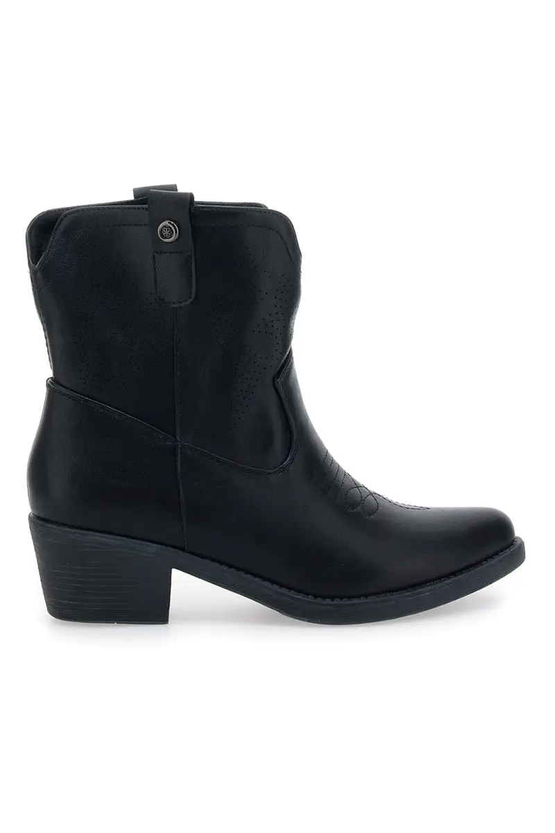 Stivaletti Taxani Neri con Tomaia Liscia CAFÈ COST RQ2204A