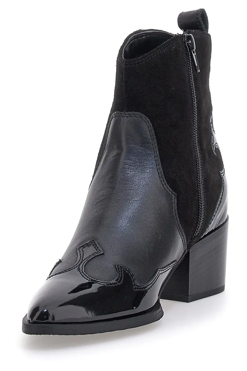 Stivaletti Texani Neri In Vera Pelle PITTARELLO GLAM 54265 miniatura 3