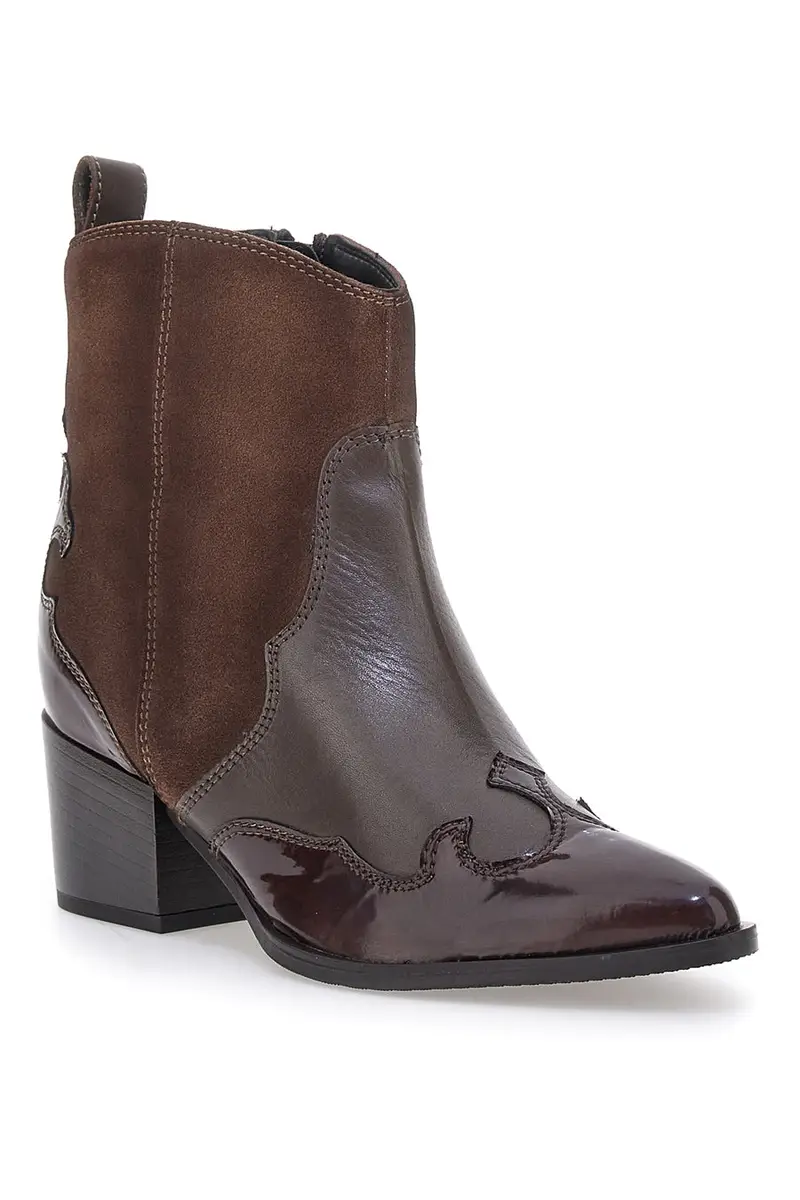 Stivaletti Texani Taupe In Vera Pelle PITTARELLO GLAM 54265 miniatura 3