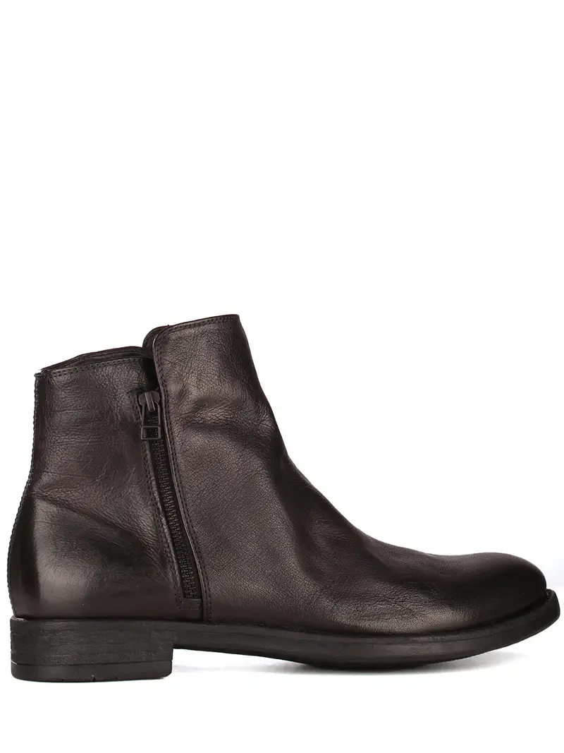 stivaletto in pelle con zip miniatura 2