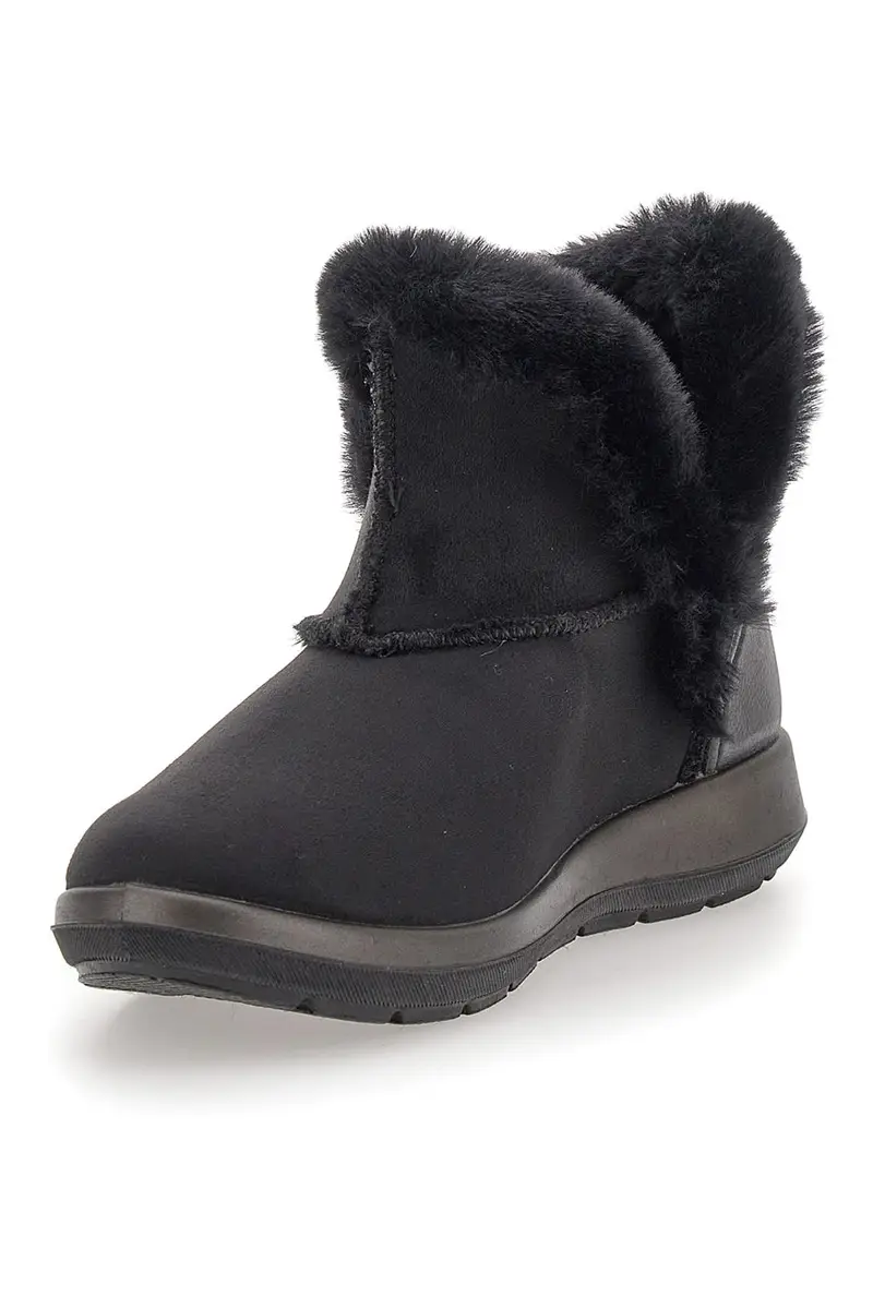 Stivaletto Nero Con Pelo Inblu WG022214 miniatura 3