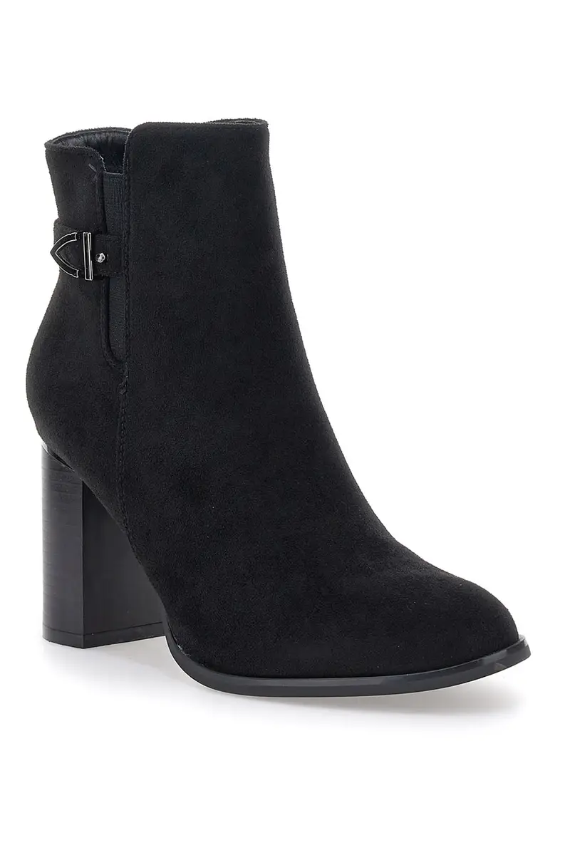 Stivaletto nero effetto camoscio con tacco Alto ENERGY 370 miniatura 2