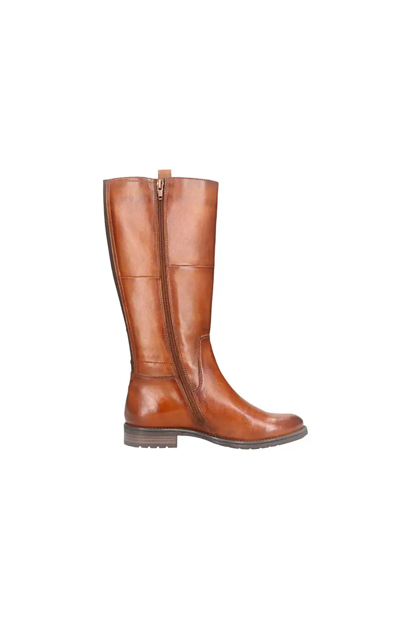 Stivali alti marroni in pelle caldi con zip Bagatt D11AFS3J4000 miniatura 3