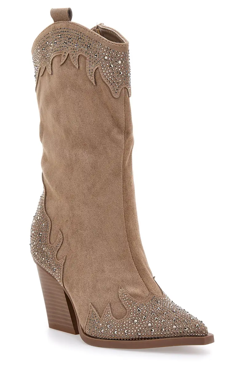 Stivali Camperos Beige con brillanti THE FIRST 505 miniatura 2