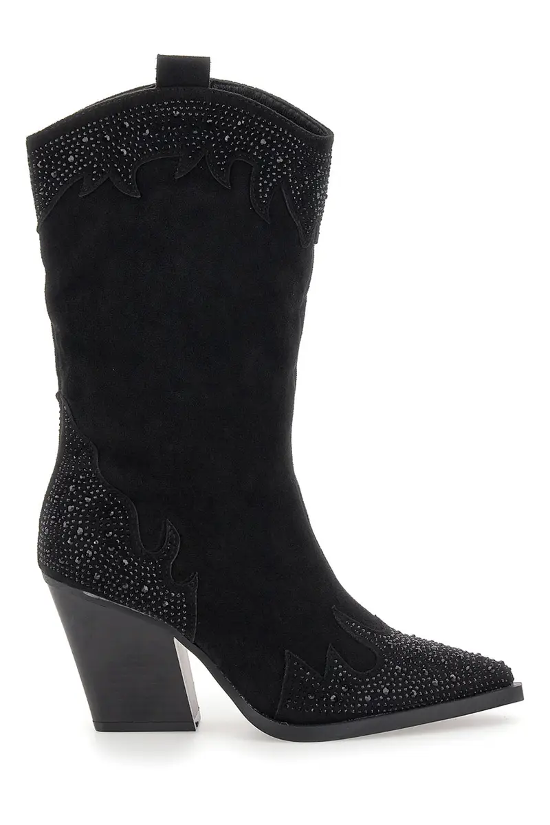 Stivali Camperos Neri con brillanti THE FIRST 505