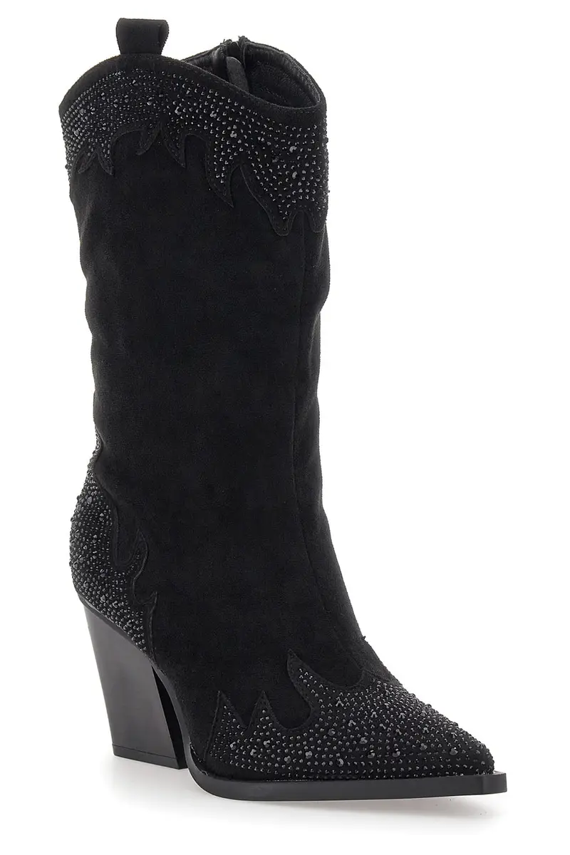 Stivali Camperos Neri con brillanti THE FIRST 505 miniatura 2