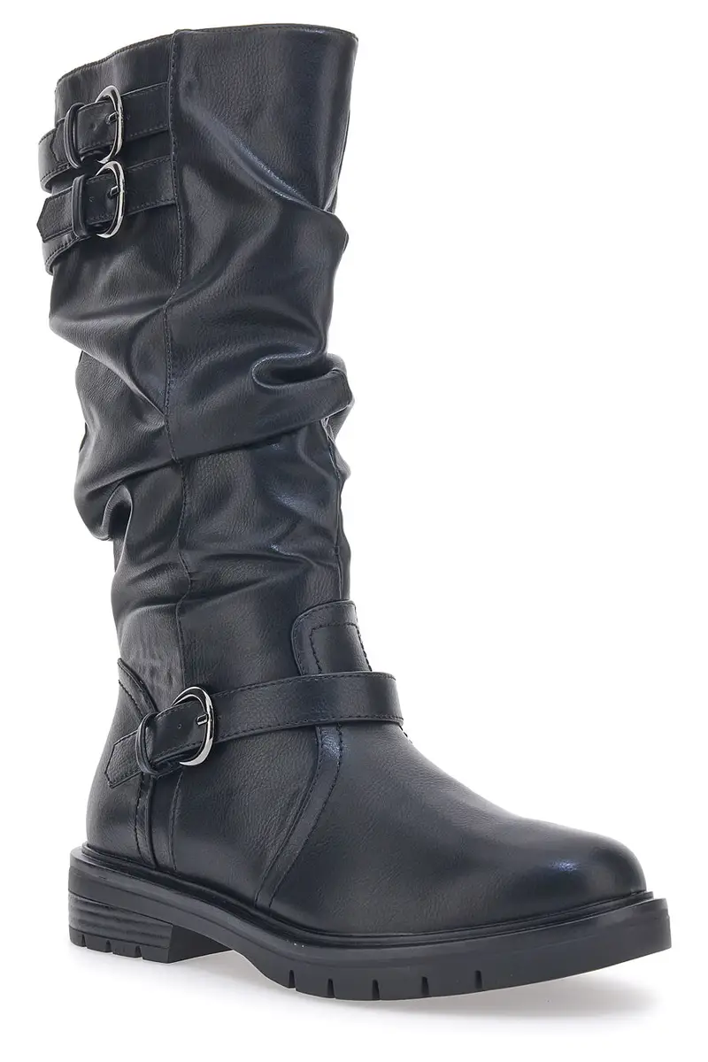 Stivali con Gambale Arricciato Cafè Cost 1504 miniatura 2