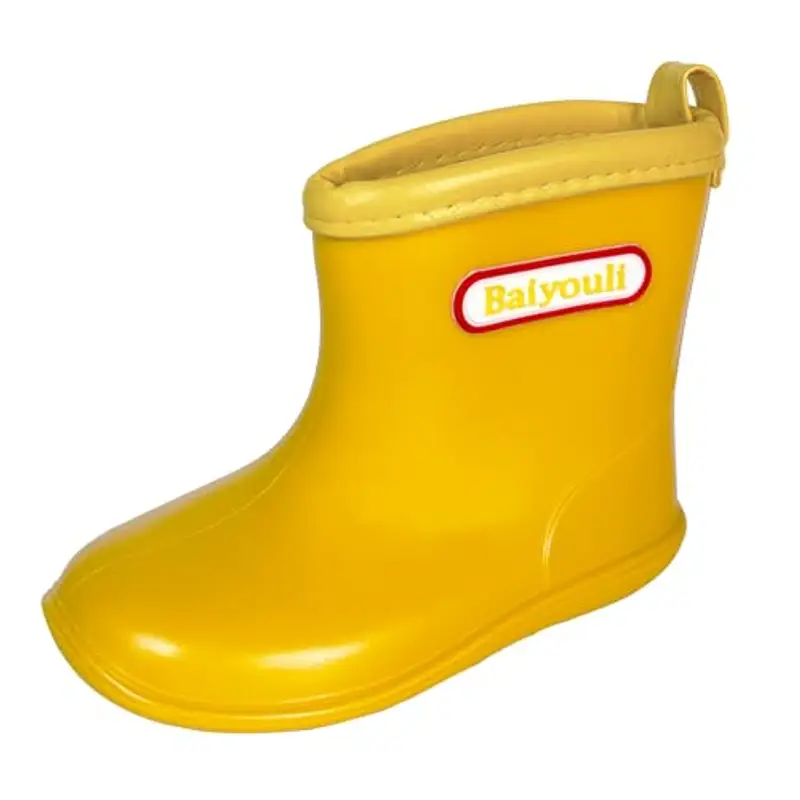 Stivali Pioggia Bambina Bambino Impermeabile Stivaletti da Pioggia Bambini Unisex Stivali di Gomma, Giallo, Produttore