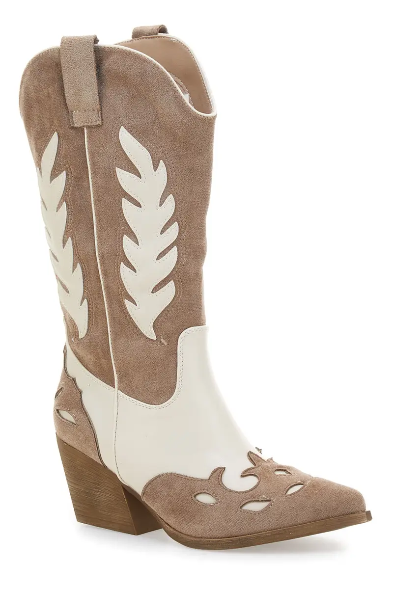 Stivali Texani Khaki con fantasia a Contrasto CAFÈ COST RQ25S6A miniatura 2