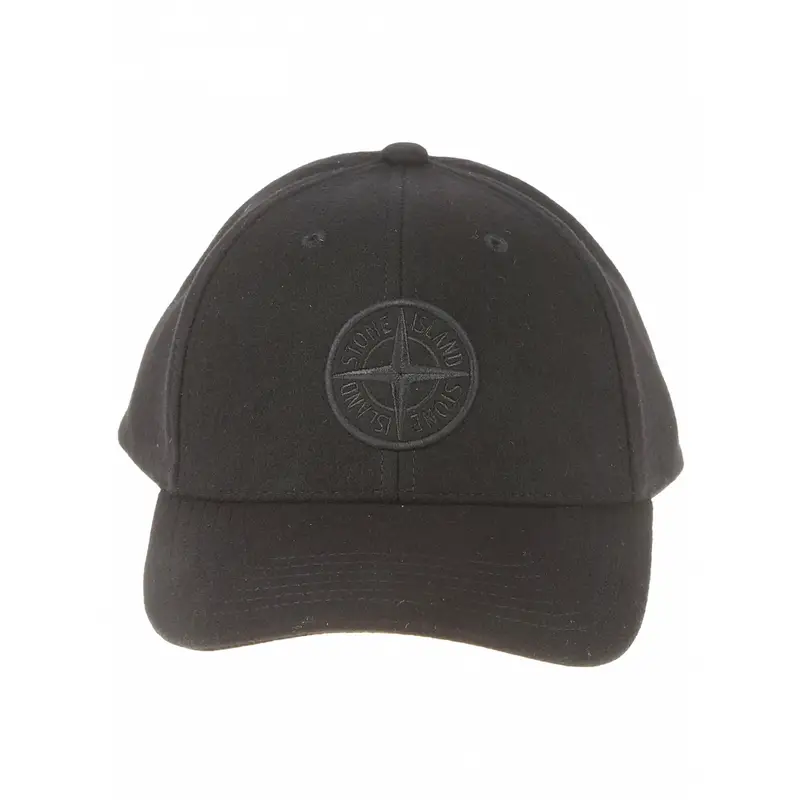 berretto nero uomo regolabile con logo in rilievo