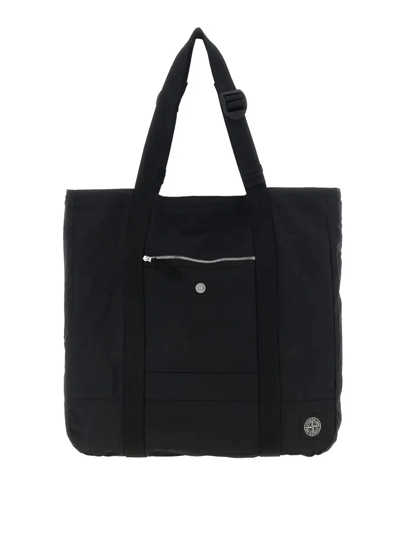 Borsa Nylon logo-patch Nero