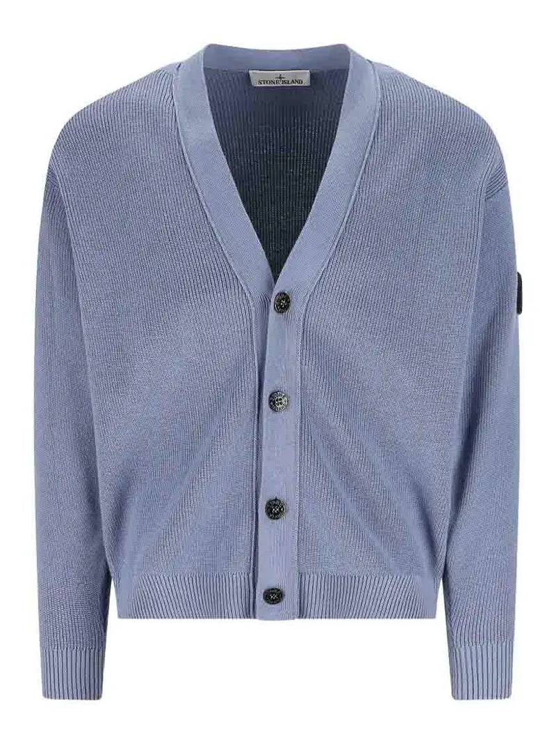 Stone Island Cardigan Blu 4229668