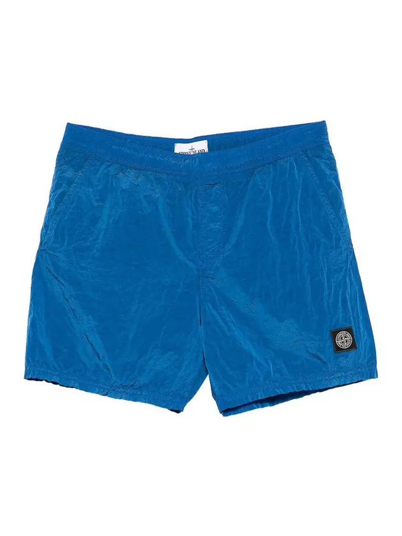 Costume Da Bagno Blu Con Toppa Con Logo