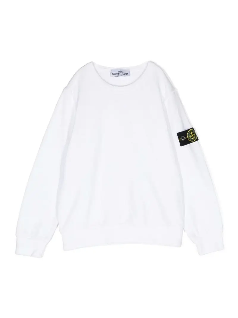 Felpa Con Patch Bianco