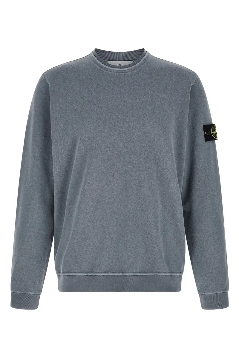 Felpa Cotone Garzato Blu