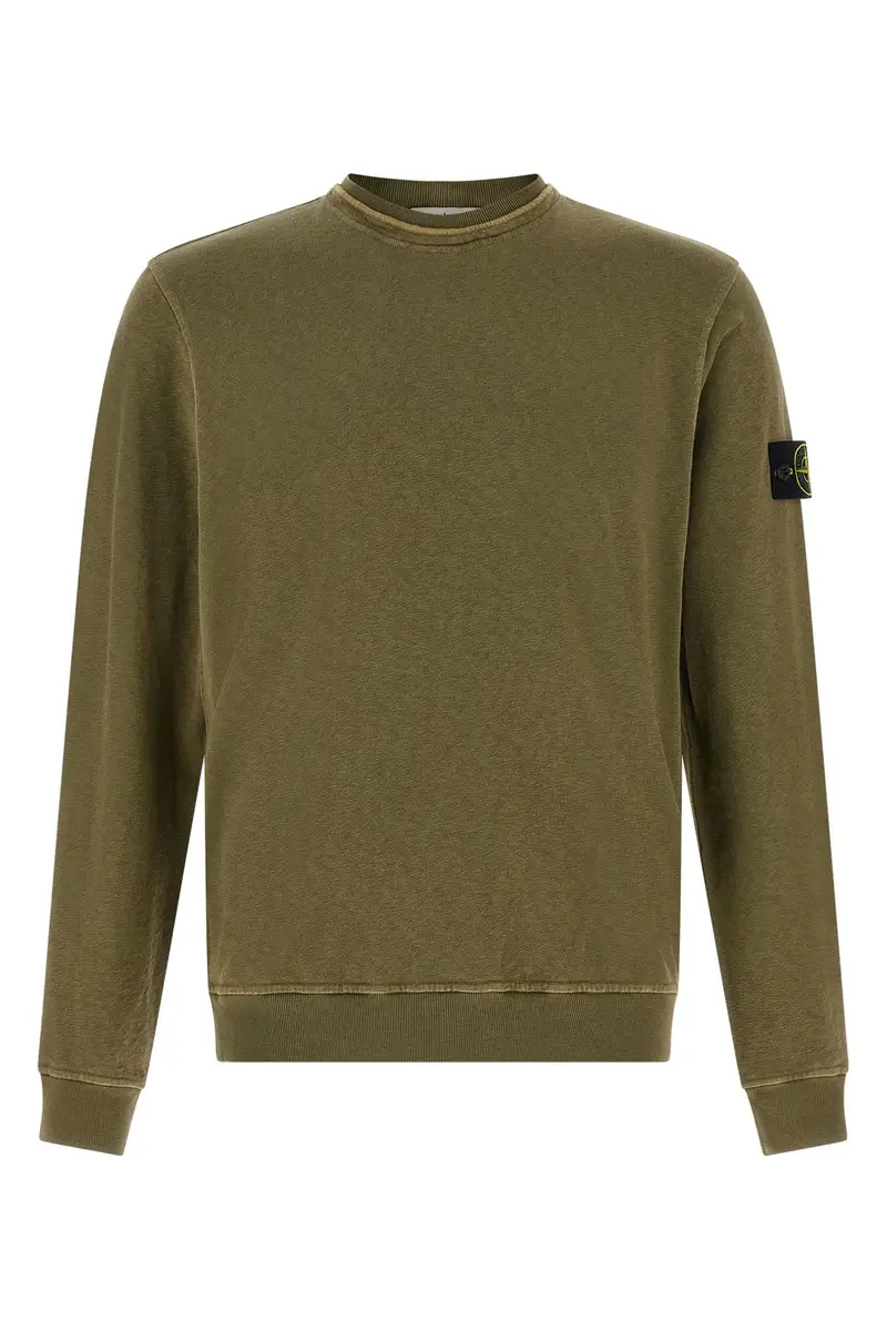 Felpa Cotone Garzato Verde