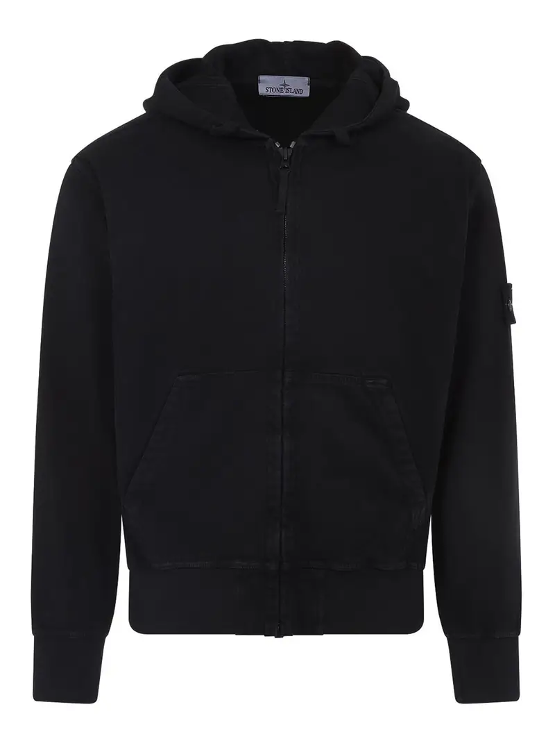 Felpa di cotone Nero