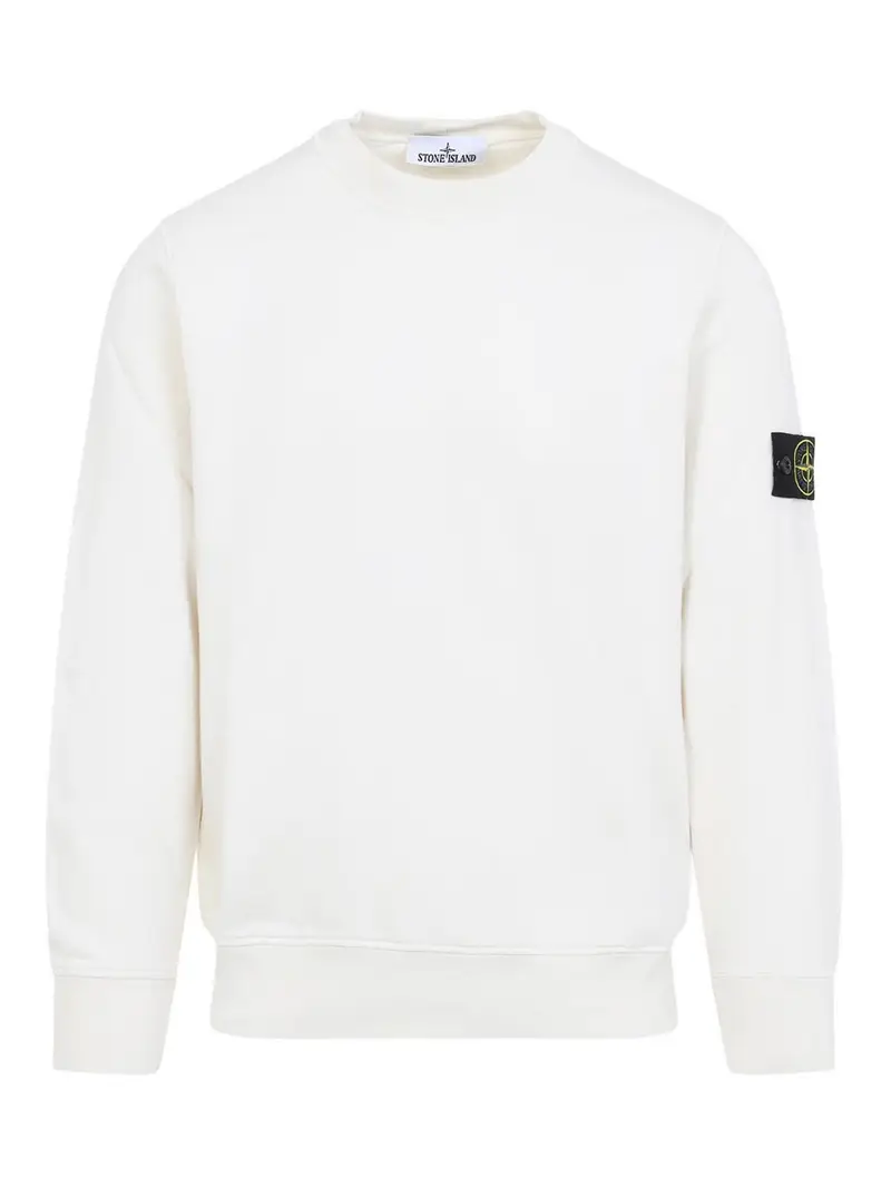 Felpa in cotone Bianco