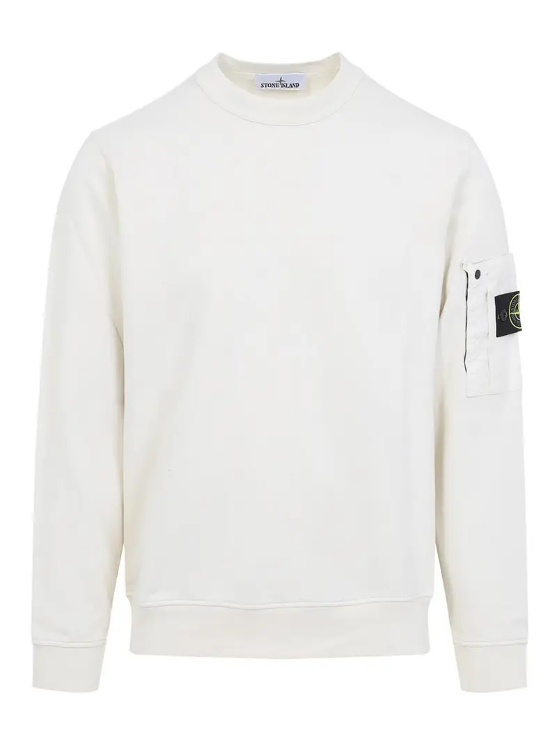 Felpa in cotone Bianco