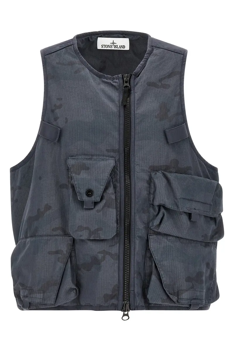 Gilet Camouflage Blu