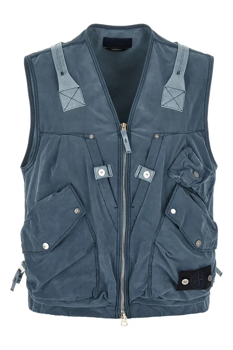 Gilet G100016 David Light Indigo-Tc Blu