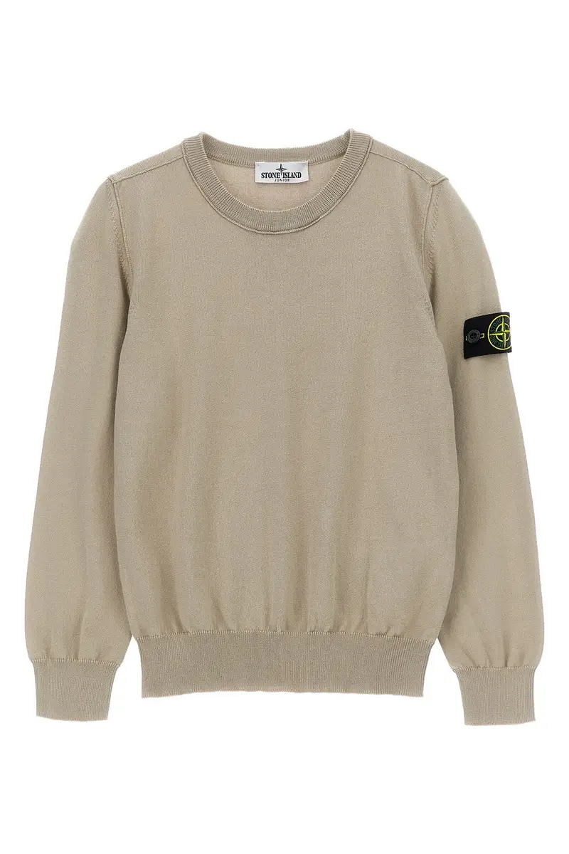 Maglia Badge Logo Beige