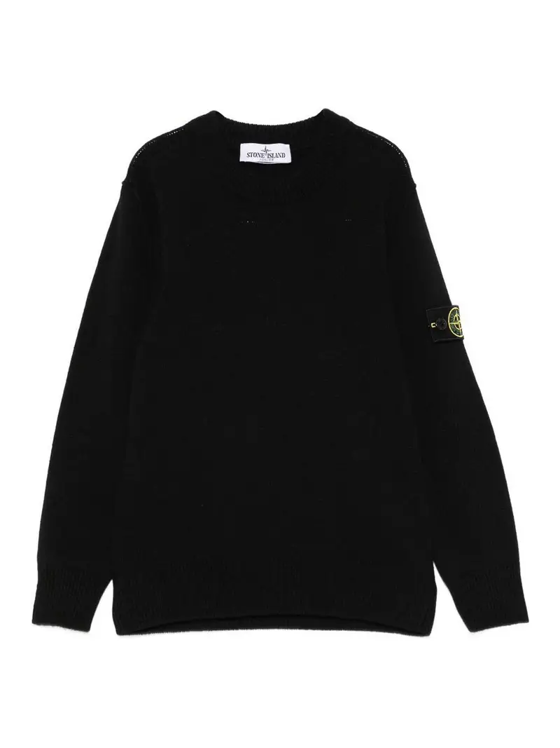 Maglione girocollo in maglia Nero