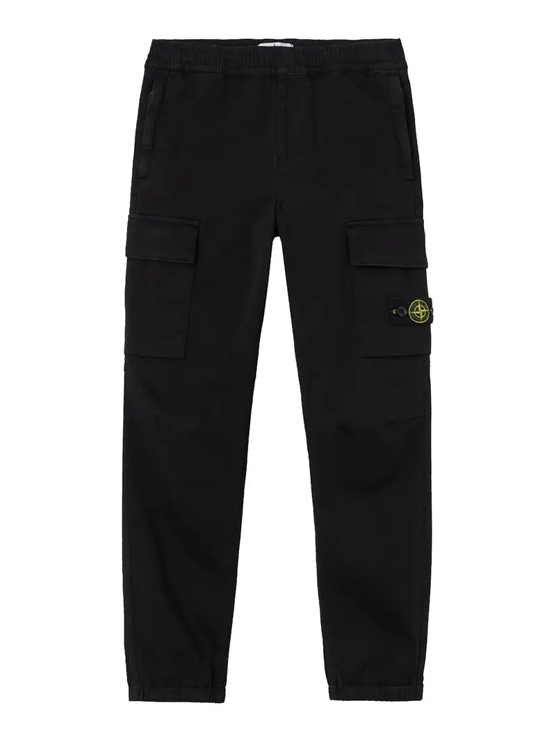 Pantalone Cargo Con Logo Nero