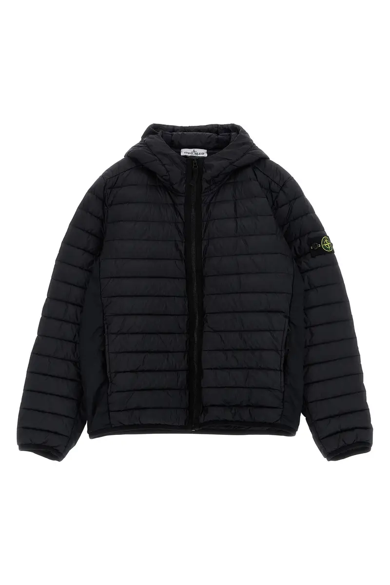 Piumino Con Cappuccio Nero