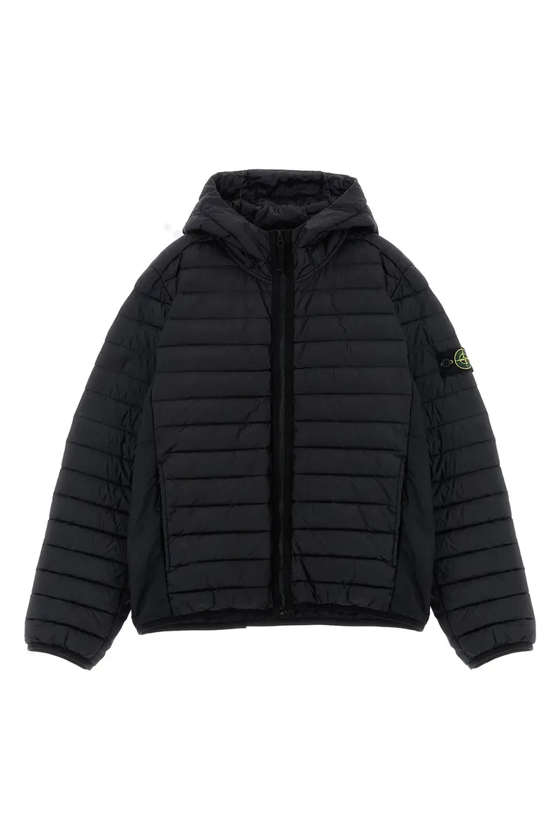 Piumino Con Cappuccio Nero