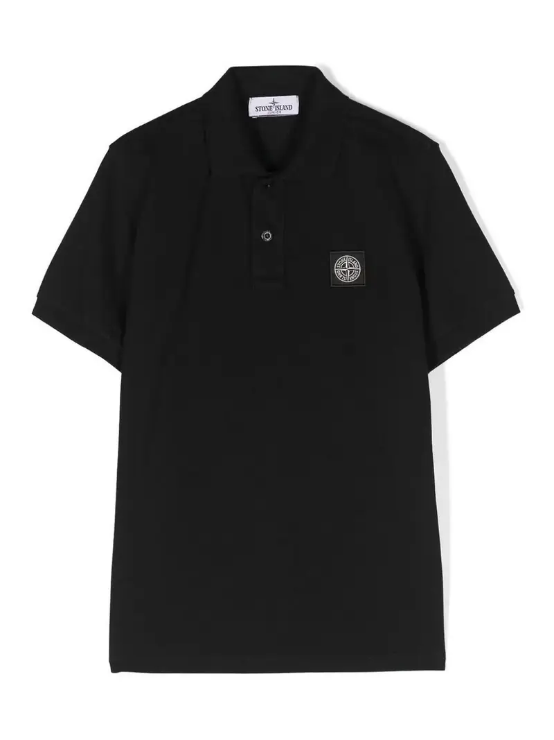 STONE ISLAND JUNIOR Polo Nero 4185917
