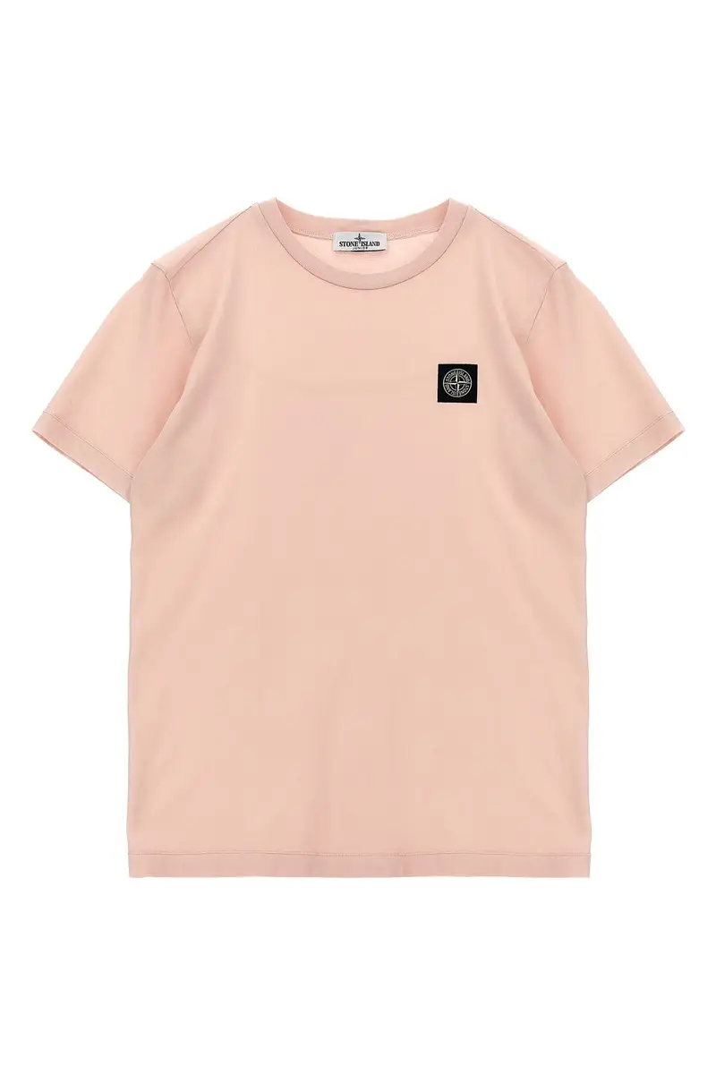 T-Shirt Badge Logo Rosa