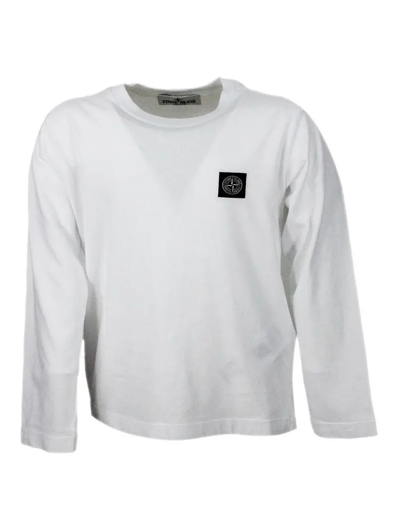 STONE ISLAND JUNIOR T-shirt Bianco 3263758
