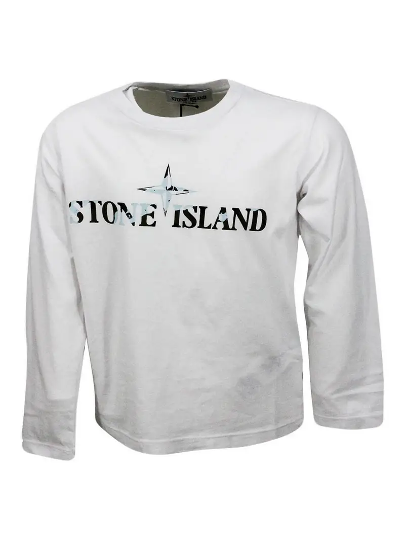 STONE ISLAND JUNIOR T-shirt Bianco 3263753