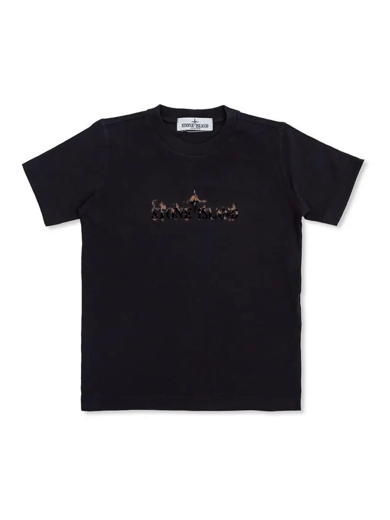 STONE ISLAND JUNIOR T-shirt Nero 4231654