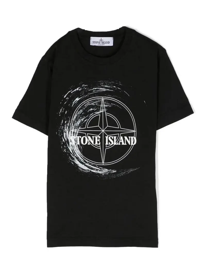 STONE ISLAND JUNIOR T-shirt Nero 4127643