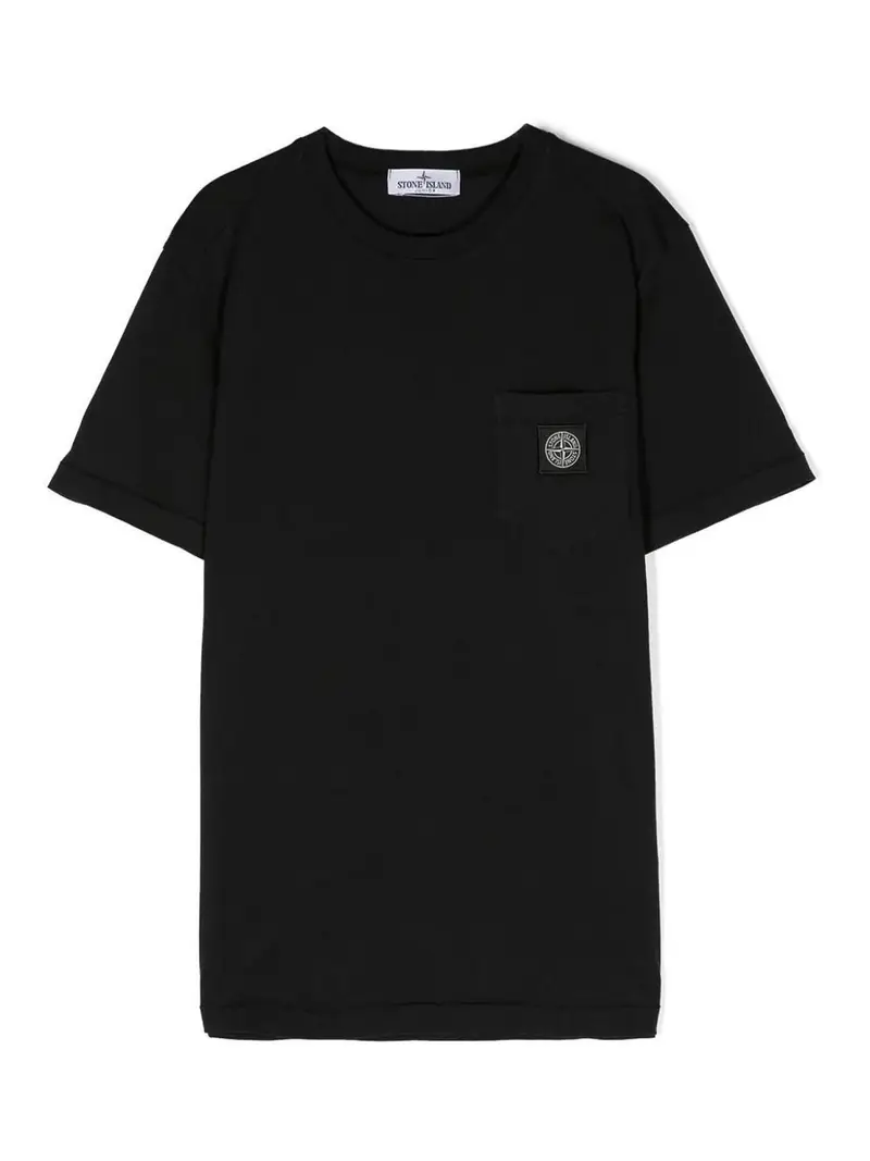 STONE ISLAND JUNIOR T-shirt Nero 4127667