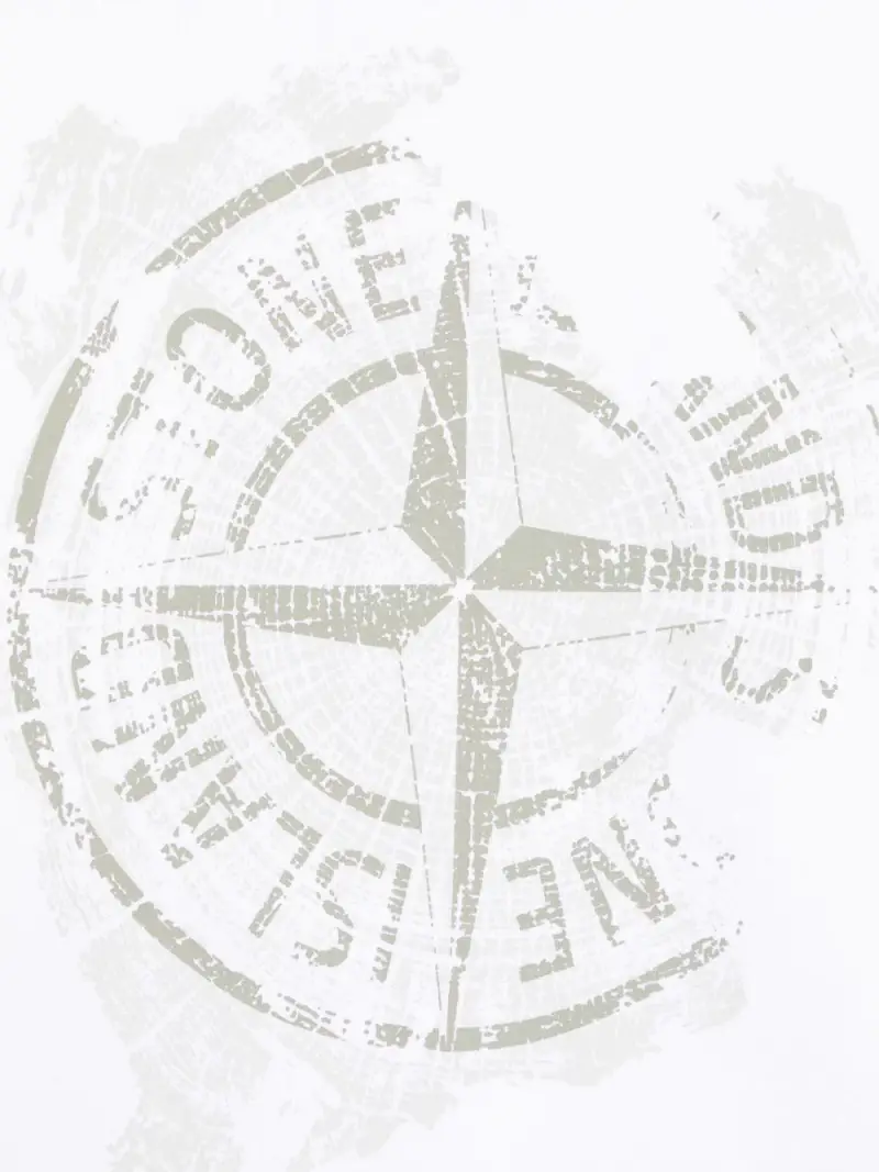 Felpa bianca big logo compass Bianco miniatura 3