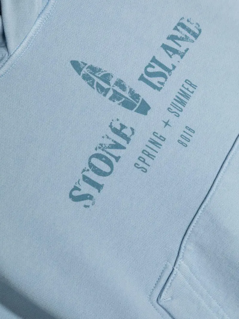 Felpa celeste stampa Compass miniatura 3