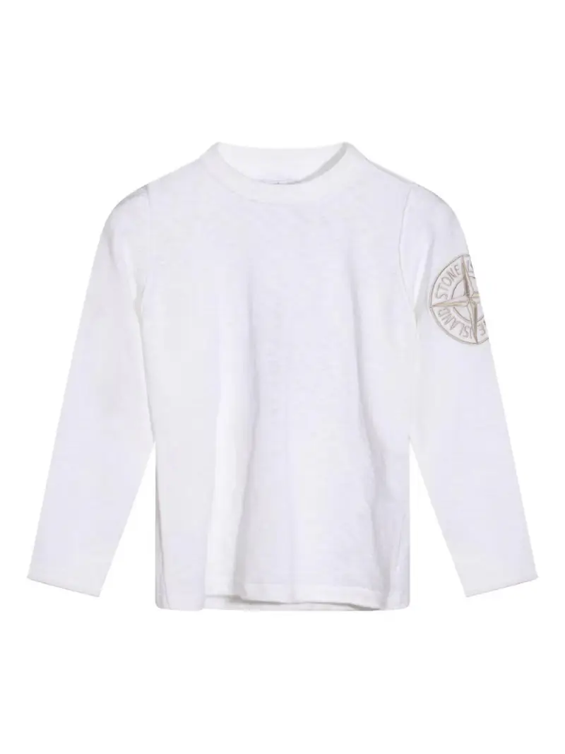 Maglia bianca logo compass su braccio Bianco