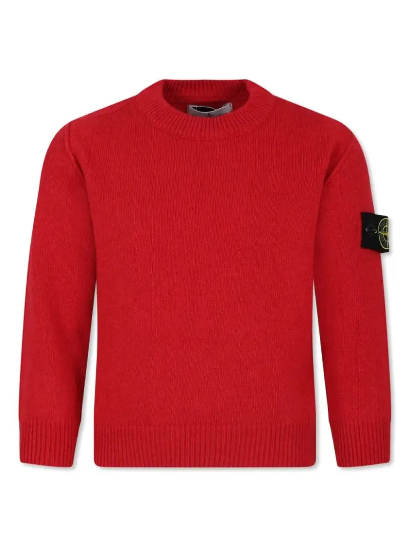 Maglione rosso logo Compass laterale