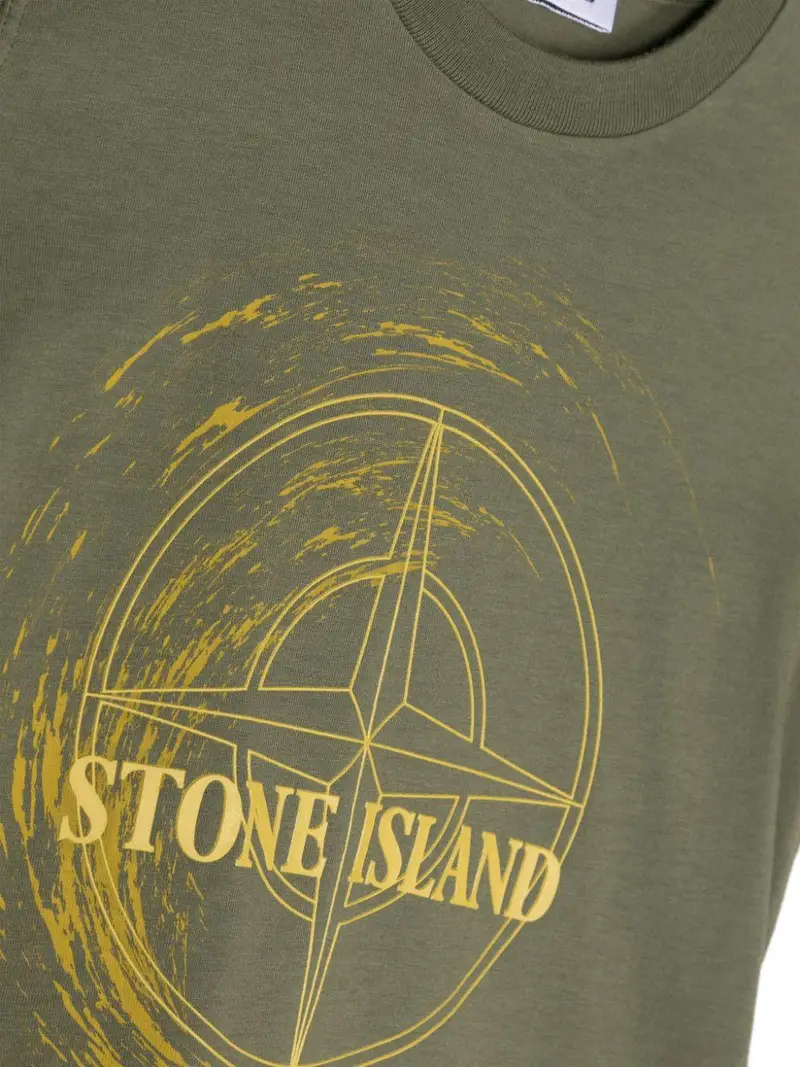 T-shirt verde stampa logo Compass Verde Oliva miniatura 2