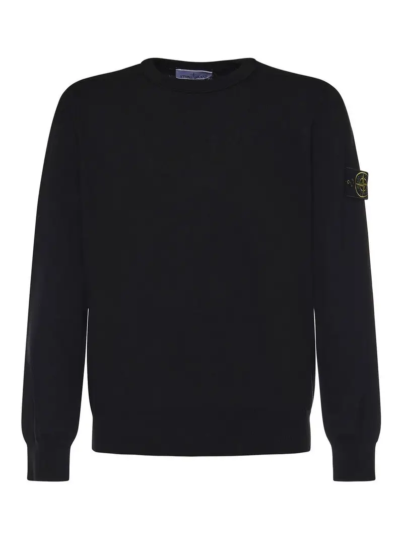 Maglia In Cotone Con Logo Nero