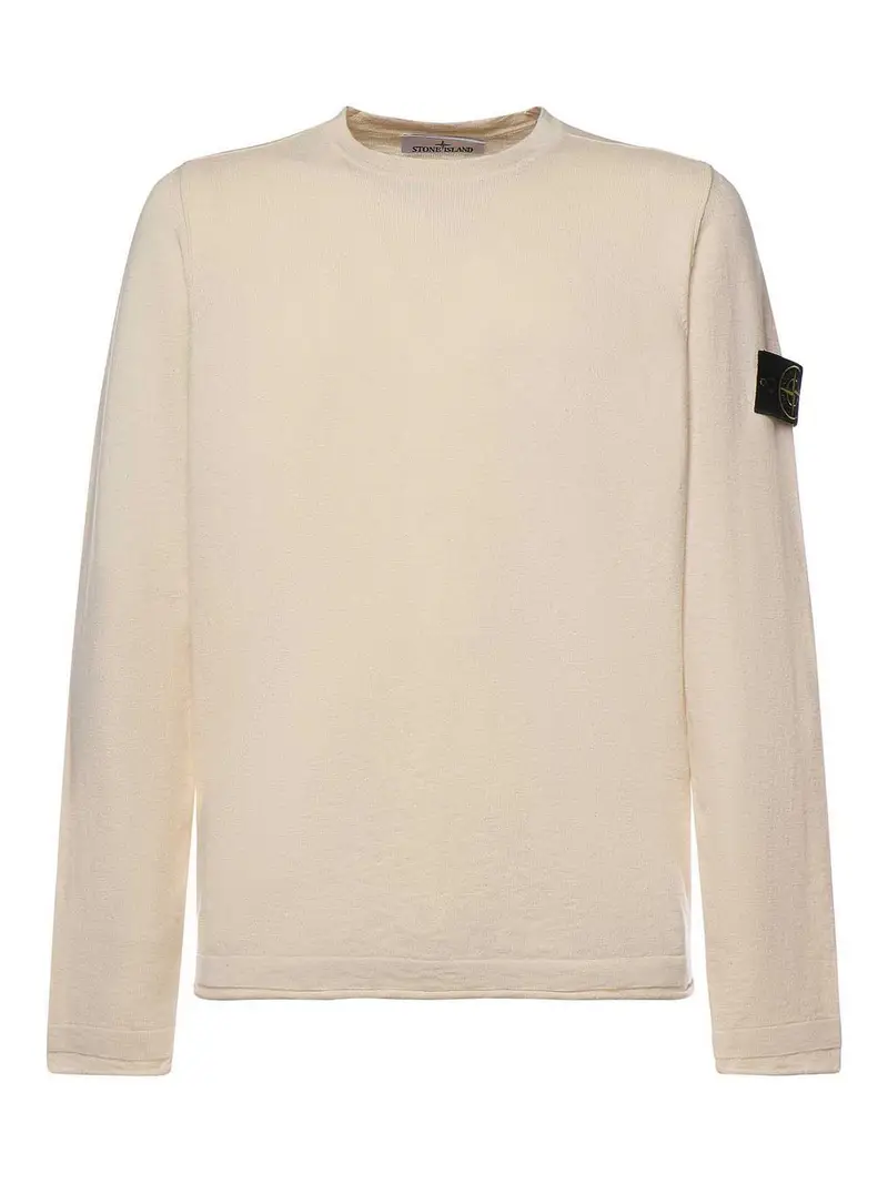 Maglia In Cotone E Nylon Con Logo Bianco