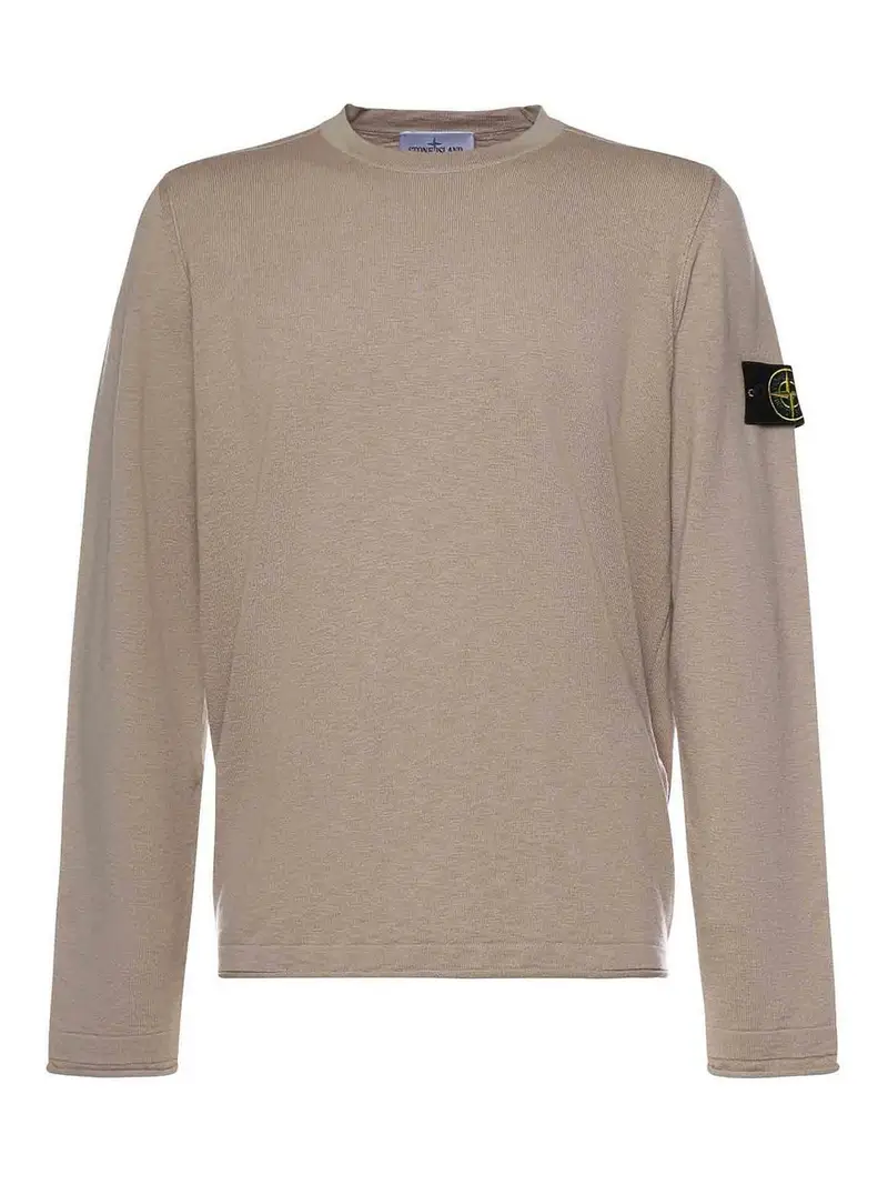 Maglia In Cotone E Nylon Con Logo Cammello